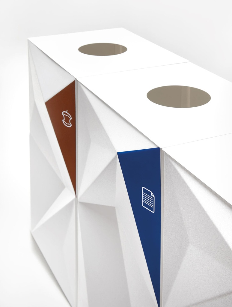 La papelera de reciclaje Vevey destaca por su diseño