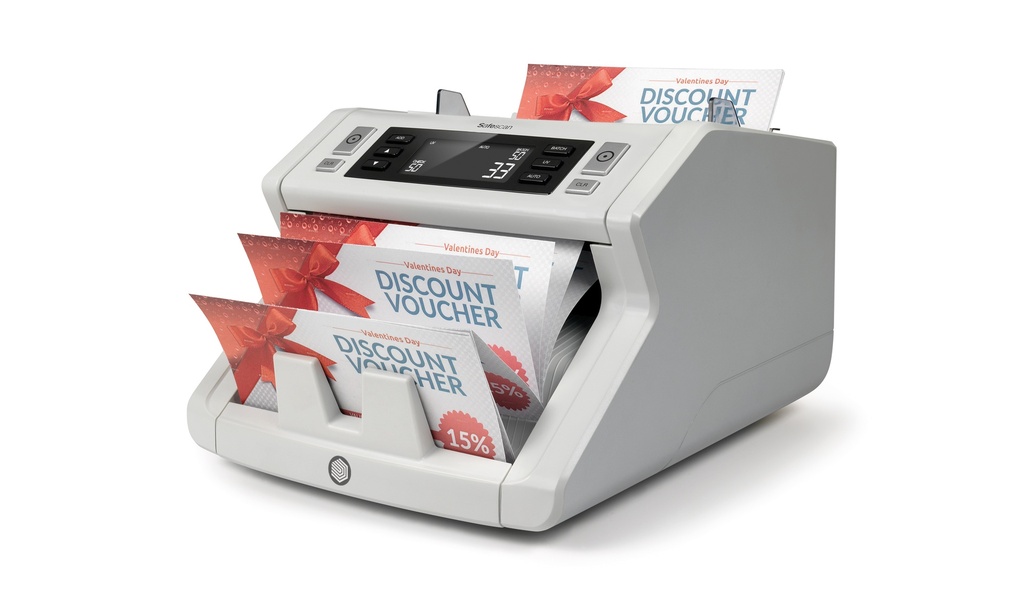 La contadora de billetes Safescan 2210 también sirve para contar vales y otras divisas