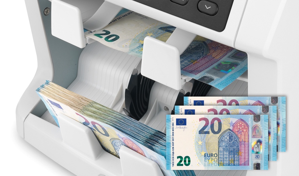 La contadora de billetes Safescan 2985 detecta billetes falsos de Euro