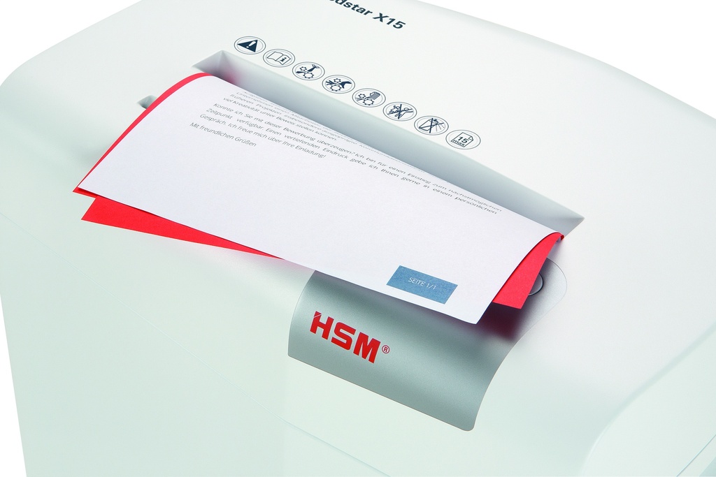 Destructora de documentos en papel HSM Shredstar X15