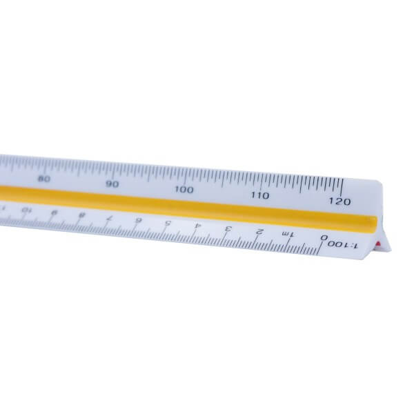 Escalímetro de 30 cm con bandas de colores para identificar escalas Faibo