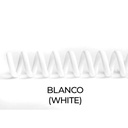 Espiral de encuadernación fabricado en plástico blanco de 10 mm. de diámetro