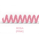 Espiral de encuadernación fabricado en plástico rosa palo pastel de 10 mm. de diámetro