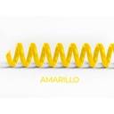 Espiral de encuadernación fabricado en plástico amarillo limón de 10 mm. de diámetro
