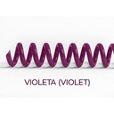 Espiral de encuadernación fabricado en plástico violeta de 10 mm. de diámetro