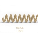 Espiral de encuadernación fabricado en plástico beige crema de 12 mm. de diámetro