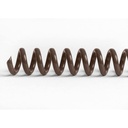Espiral de encuadernación fabricado en plástico marrón oscuro de 12 mm. de diámetro