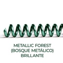 Espiral de encuadernación fabricado en plástico Metallic Forest verde metalizado oscuro de 12 mm. de diámetro