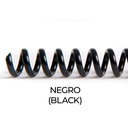 Espiral de encuadernación fabricado en plástico negro de 14 mm. de diámetro