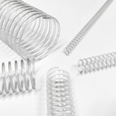 Espirales de plástico transparente de 10 mm para encuadernación al precio más barato