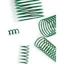 Espiral metálica verde de 38 mm de diámetro para encuadernar al mejor precio en Asturalba