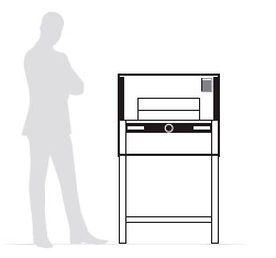 Medidas de la guillotina programable Ideal 4860