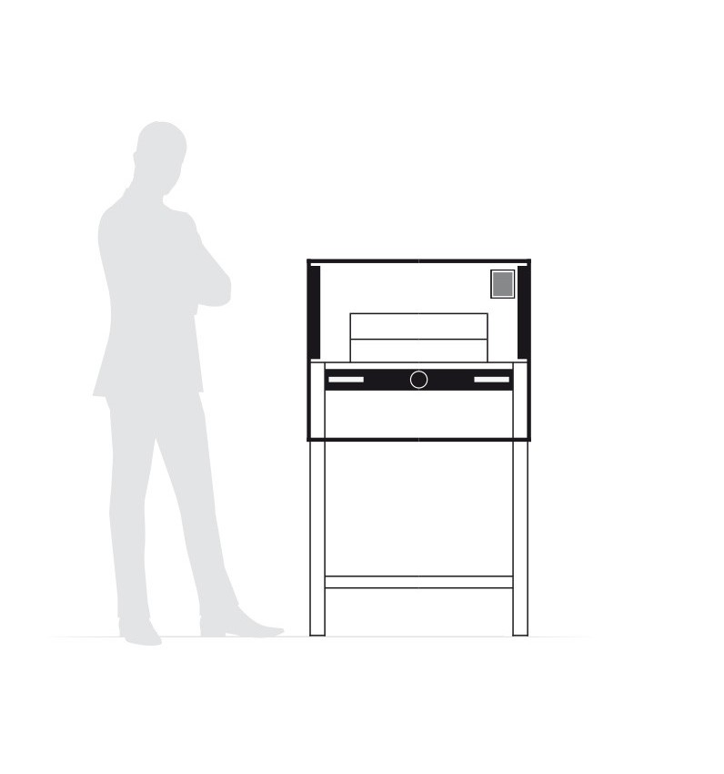 Medidas de la guillotina programable con mesa Ideal 5260