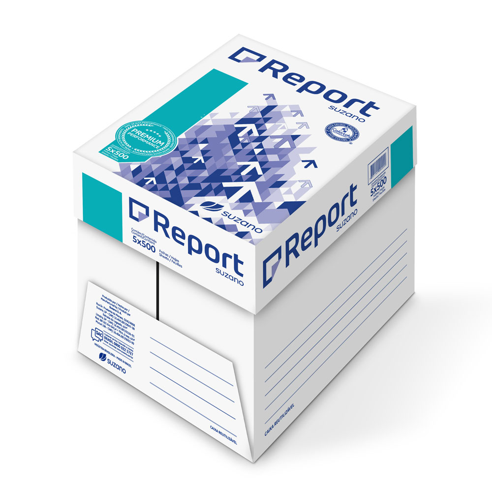 Caja con 5 paquetes de papel de 80 gramos Report Premium