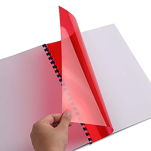 Comprar portada de encuadernacion de PVC DIN-A4 rojo transparente al mejor precio