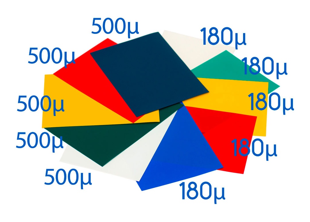 Gama de colores de portadas de encuadernación de Polipropileno opaco de micras
