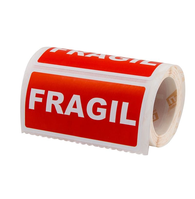 Etiqueta de FRAGIL en rollo