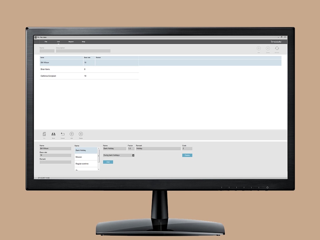 Administración y gestión de plannings de trabajo con software para el control de presencia TimeMoto PC Plus