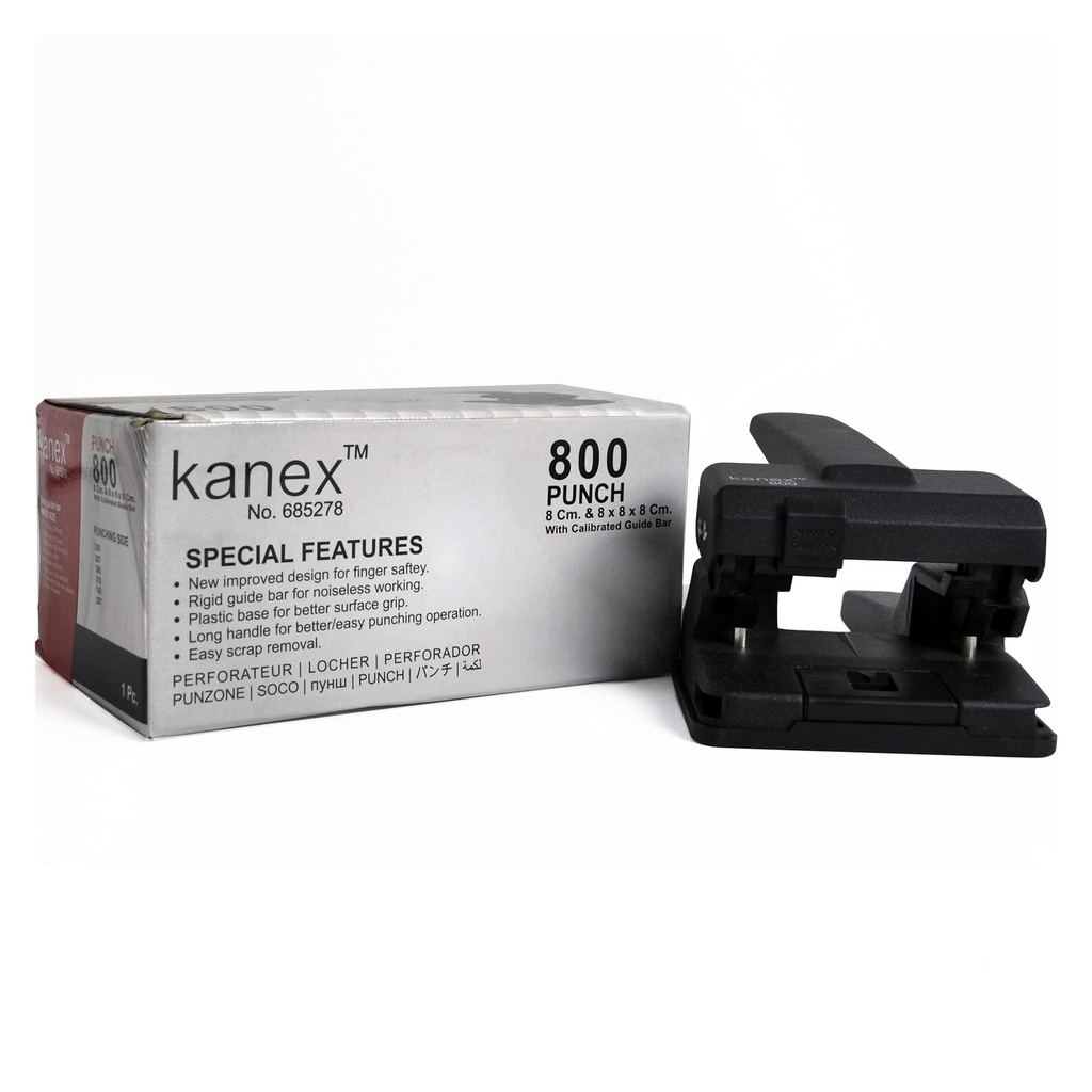 Taladro de 2 agujeros Kanex Punch 800 en color negro con caja