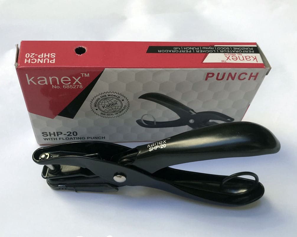 Taladro de 1 agujero Kanex Punch SHP 20 en color negro con caja