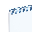Hojas de papel engarzadas con wire-O azul