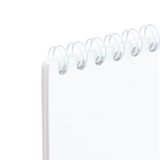 Hojas de papel engarzadas con wire-O blanco