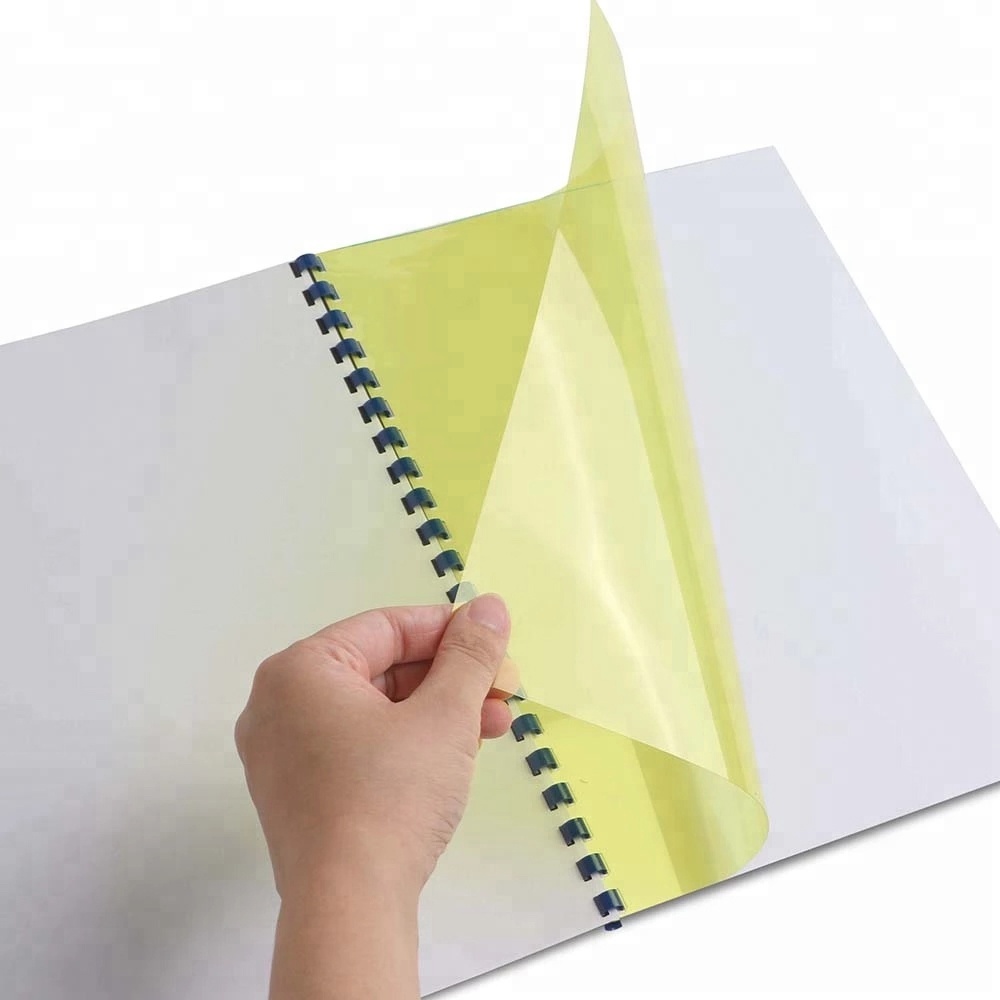 Comprar portada de encuadernacion de PVC DIN-A4 amarillo transparente al mejor precio