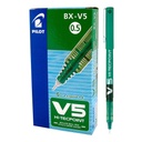 Caja de 12 bolígrafos tipo rotulador roller de tinta líquida Pilot V5 en color verde