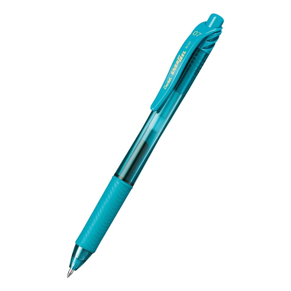 12 bolígrafos con tinta de gel Pentel Energel color azul turquesa