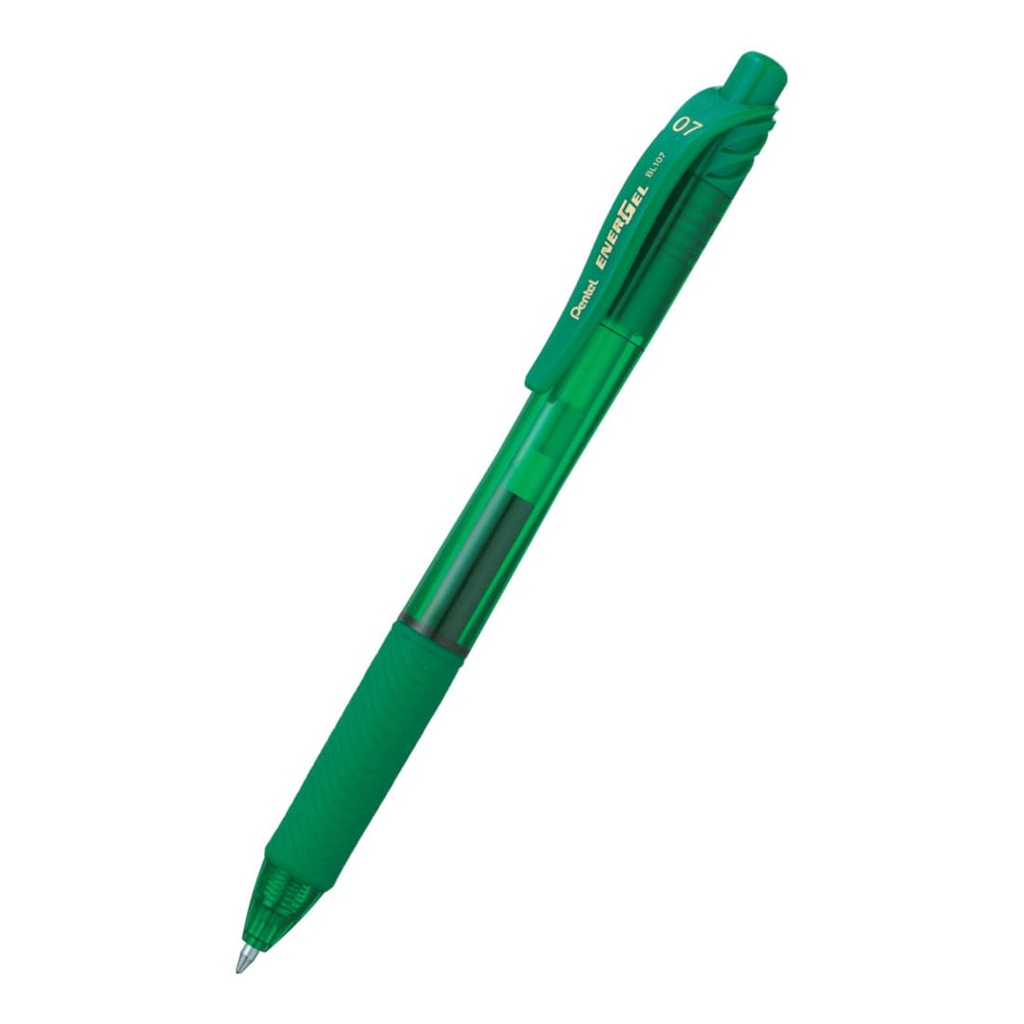12 bolígrafos con tinta de gel Pentel Energel color verde
