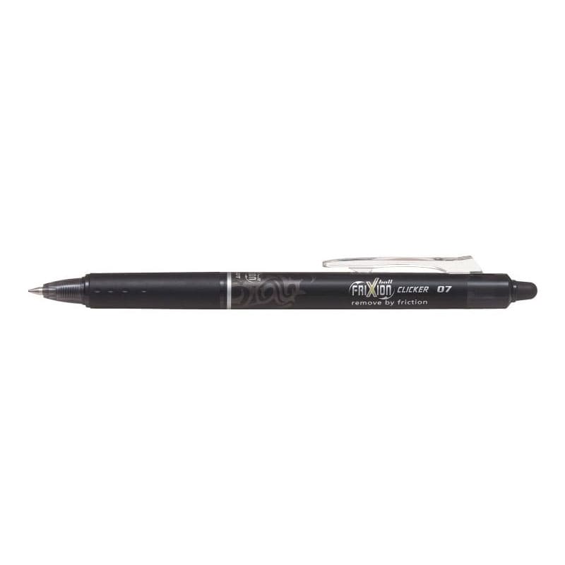 Caja de 12 bolígrafos de tinta borrable Pilot Frixipon Ball Clicker color negro