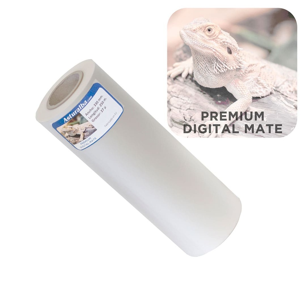 Bobina de plastificar Premium Digital Mate 27 µ 330 mm x 250 m