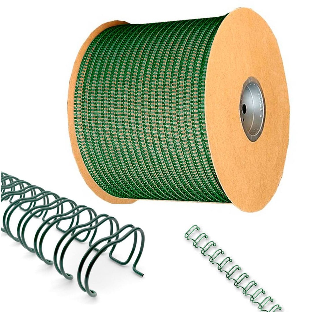 Bobina de wire-O verde 6,5 mm nº4 3:1