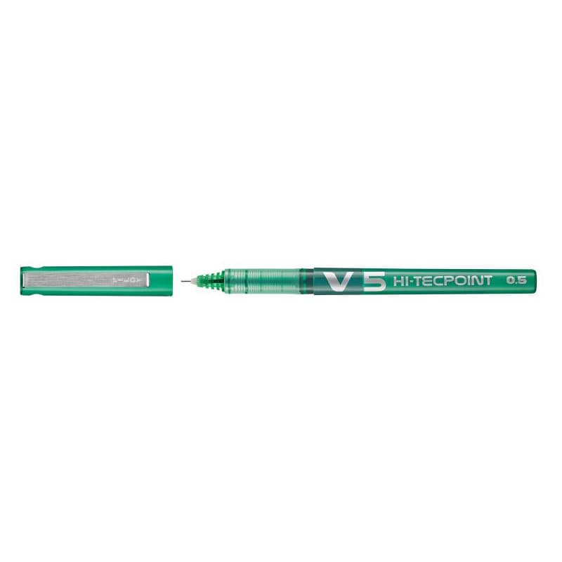 Bolígrafo roller Pilot V5 Hi-Tecpoint verde