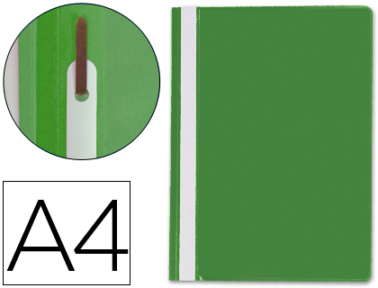 Dossier fástener plástico A4 verde Q-Connect