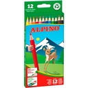 Lápices de colores Alpino 654 caja de 12 colores largos