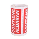Rollo de etiquetas adhesivas "CONTIENE ALBARAN" 100 x 50 mm Apli