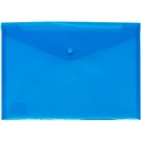 Sobre de plástico Folio con broche azul Grafoplás