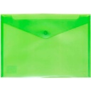 Sobre de plástico Folio con broche verde Grafoplás