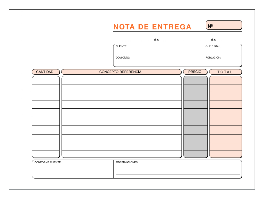 Talonario Entregas 1/4 apaisado duplicado T-49 Loan