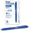 Bolígrafos retráctiles Pentel EnerGel X BL107 azul (Caja de 12)
