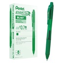Bolígrafos retráctiles Pentel EnerGel X BL107 verde (Caja de 12)
