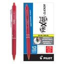 Bolígrafos retráctiles borrables Pilot FriXion Ball Clicker 0.7 rojo (Caja de 12)