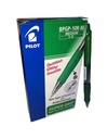 Bolígrafos retráctiles Pilot Super Grip verde (Caja de 12)