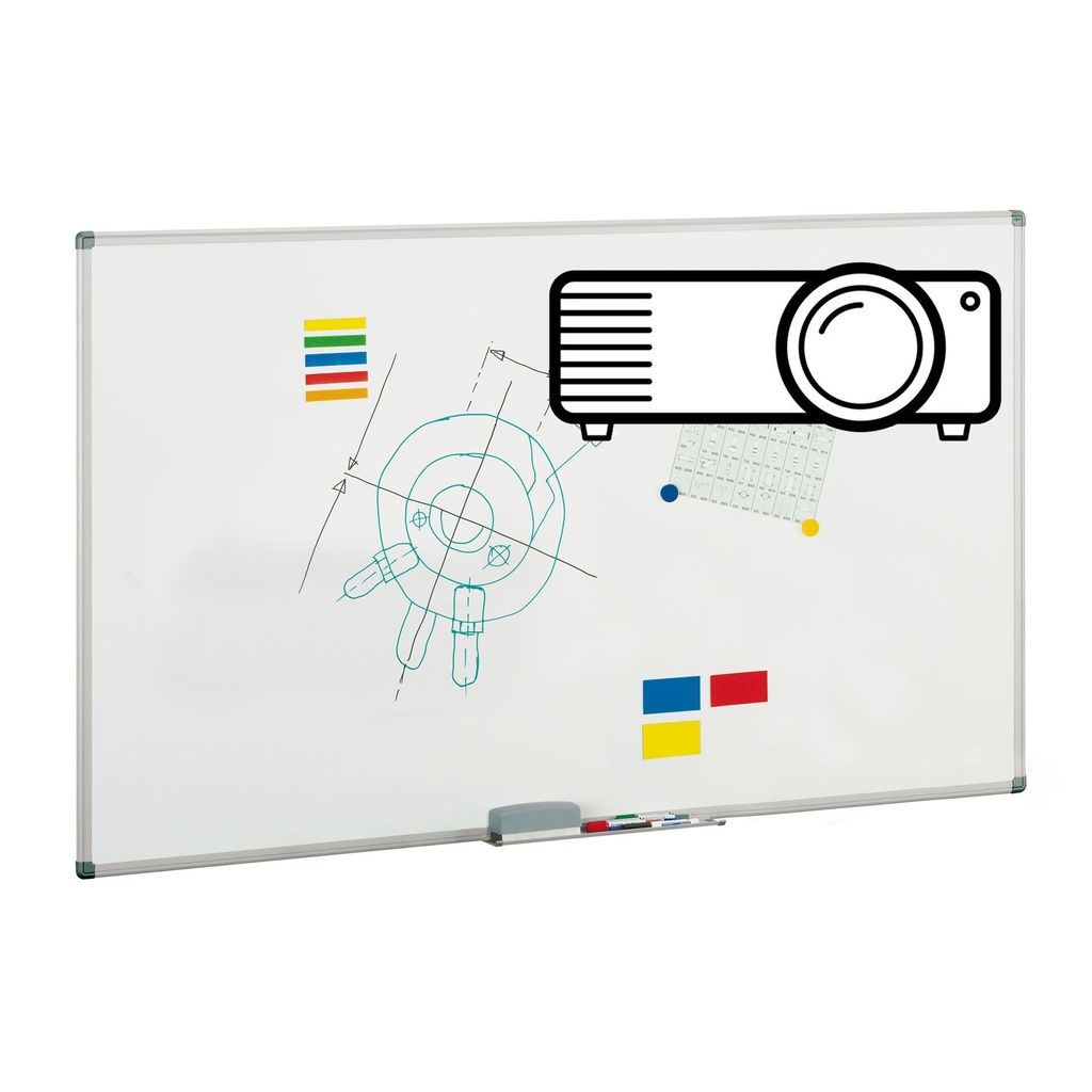 Pizarra blanca para proyector mate 122x200 1R11-5