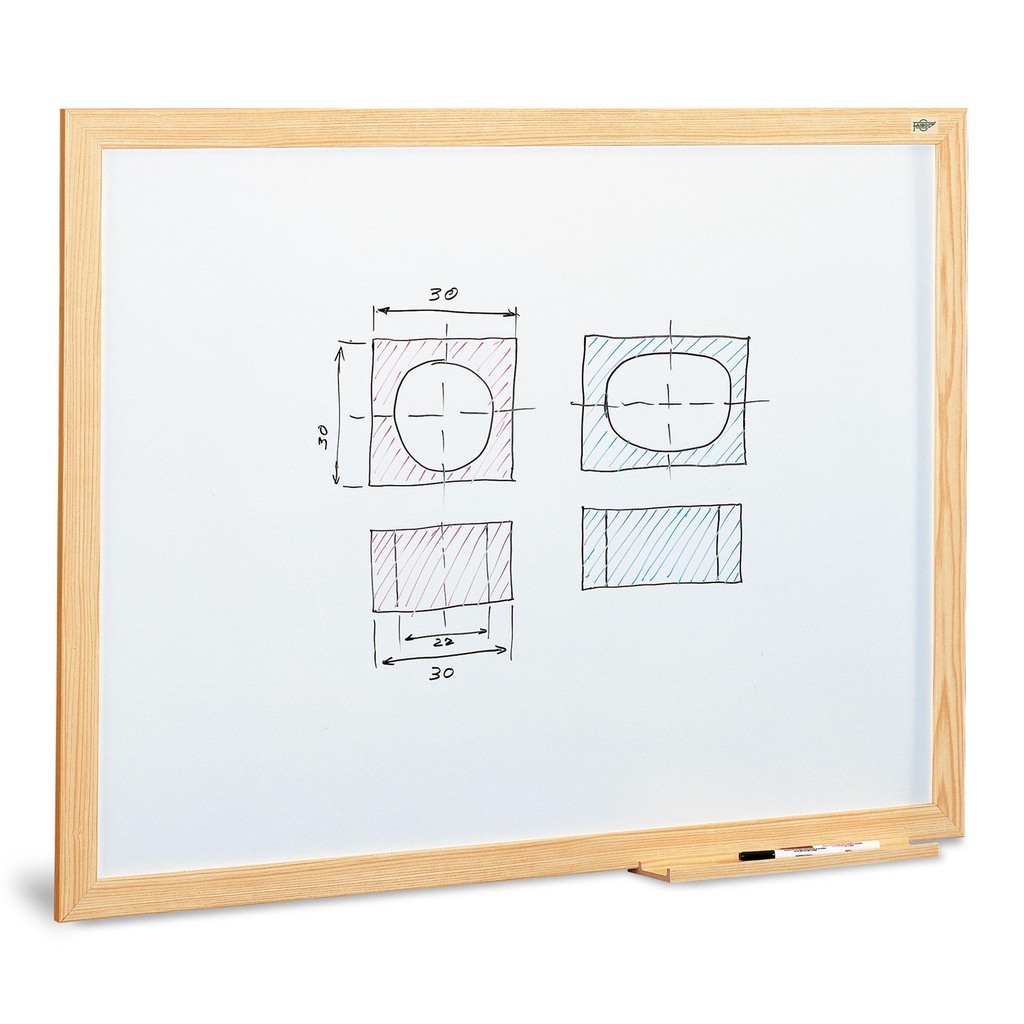 Pizarra blanca estratificada 70x95 400-4IND