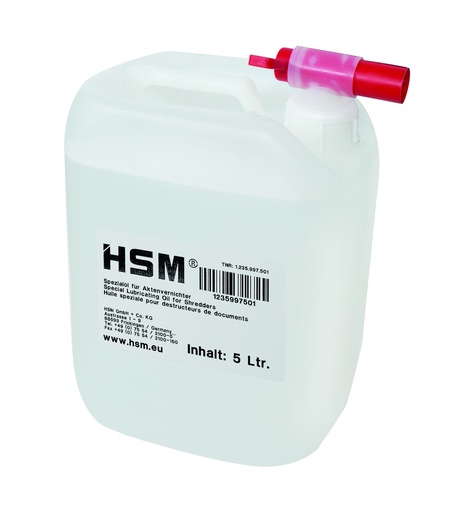 Aceite para destructora HSM (Bidón de 5 litros)