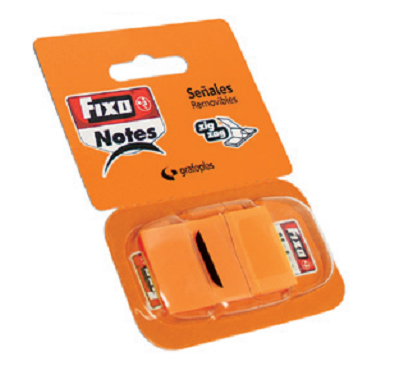 Banderitas señalizadoras naranjas 23 x 45 mm Fixo Notes