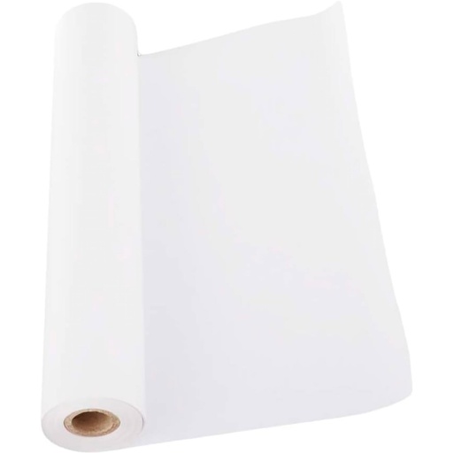Bobina de papel kraft blanco 110 cm x 300 m
