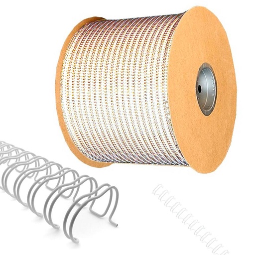 Bobina de wire-O blanco 6,5 mm nº4 3:1